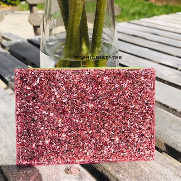 Kate spade graham card holder glitter dusty peony - Picture 6 of 8